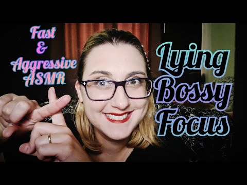 ASMR Fast & Aggressive Triggers ~ Lying to you, Being Bossy, Poking, Hand Movements, Tap & Scratch