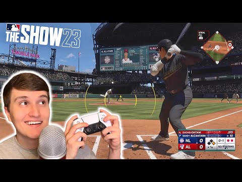 ASMR Gaming | MLB The Show 23 Gameplay (gum chewing + controller sounds)