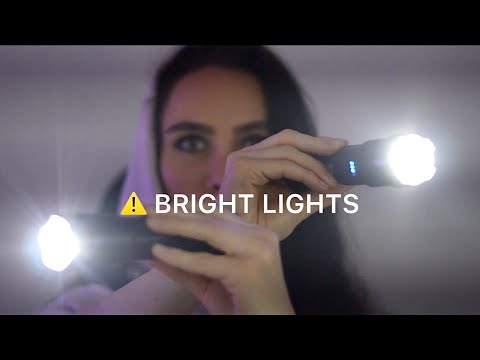 [ASMR] ⚠️ DOUBLE TROUBLE 😈 Blinding Light Triggers with 2 SUPER BRIGHT Flashlights 🔦