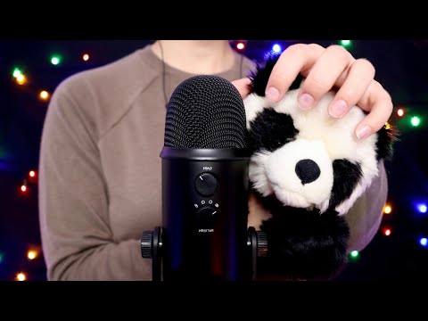ASMR - Fast Paced Stuffed Animal Scratching & Tapping (+ Microphone Rubbing & Some Whispering)
