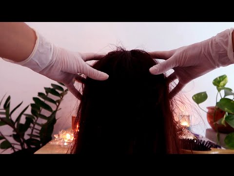 ASMR | Hair Treatment & Scalp Massage [PT/BR] - Hair brush, whispering, mouth sounds