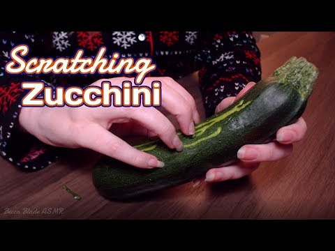 🥒ASMR🥒Destroying Zucchini with HARD Scratching!!