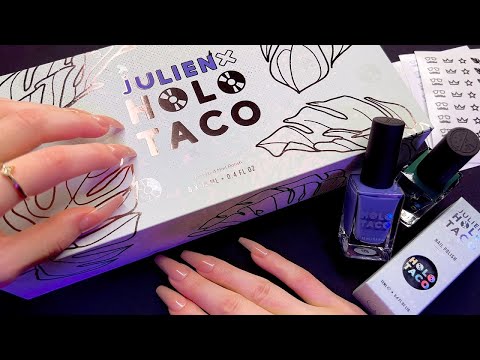 ASMR Julien X Holo Taco Unboxing 💿🌮 (tapping, crinkles, whispered)