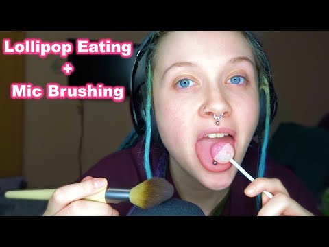 ASMR Lollipop Eating With Mic Brushing For Sleep 😴