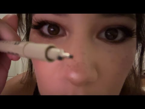 quickly contouring your nose with pens (asmr)