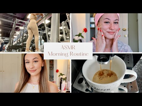 ASMR Relaxing Morning Routine 🥰 (Workout, Skincare Routine, Everyday Makeup & MORE)