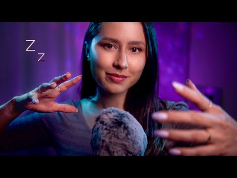 ASMR Hand movements around the mic 💤✨ plucking, visual, invisible triggers, mic brushing, for sleep