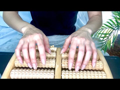 ASMR Wood Foot Massager - Rolling, Tapping, Scratching