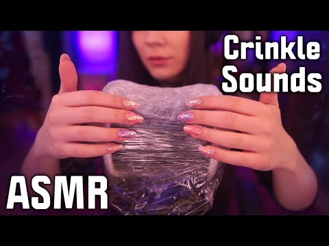 ASMR Plastic Wrap Over Mic, Crinkle Sounds 💎 No Talking