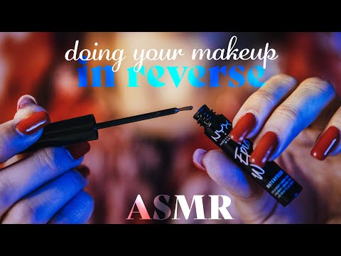 ASMR ~ Makeup but in REVERSE for More Tingles ~ Personal Attention, Layered Sounds (no talking)