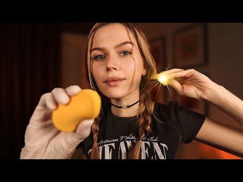 ASMR The Most Relaxing Skin Assessment and Treatment.  (Face Exam, Face massage) Personal Attention