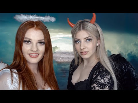 ASMR ROLEPLAY • HEAVEN OR HELL?! 😈 👼 • TINGLETIME WITH ASMR JANINA 😴