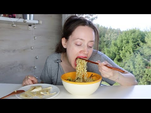 ASMR Whisper Eating Sounds | Noodle Soup & Fried Parsley Root | Mukbang 먹방