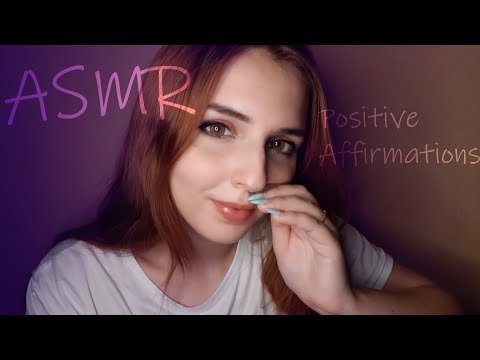ASMR Whispering Positive Affirmations With Hand Movements~ (some tongue clicking)