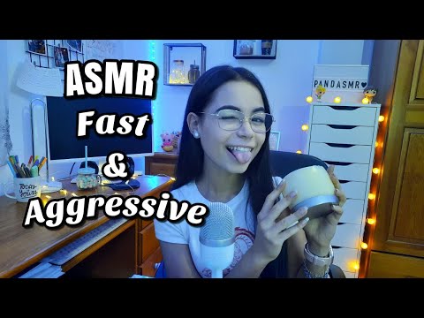 ASMR FAST & AGGRESSIVE!🤪 | ASMR RÁPIDO Y AGRESIVO | ASMR en español | Pandasmr