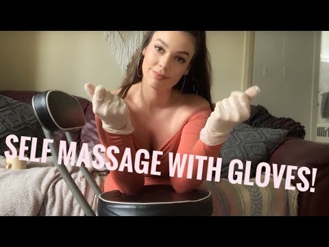 ASMR~ relaxing latex glove massage
