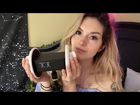 [ASMR] Gentle Ear to Ear Blowing, Ear Touching, & Sk Sounds for Your Sleep // No Talking