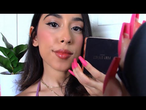 ASMR Sweet Friend Does Your Makeup RP (Fake nails tapping, Personal attention) Ft Stylevana