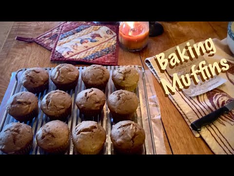 ASMR Baking Muffins (No talking) Almond Coffee muffins from the Netherlands! Mixing & measuring.