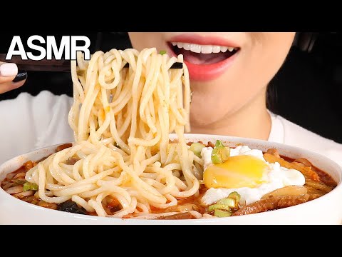 ASMR Soupy Seafood Noodles JJAMPPONG Eating Sounds Mukbang 짬뽕 먹방
