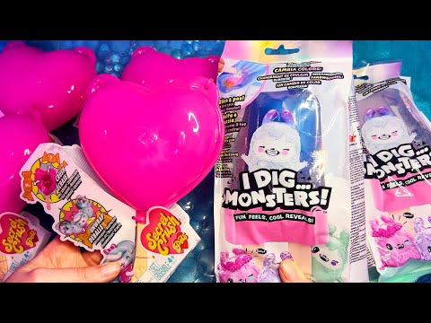 ASMR The Most Satisfying Surprise Opening (I Dig Monsters, Peeling + Cracking)