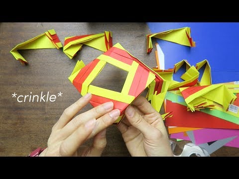 ASMR Origami 📄 Paper Sounds, Crinkling, Whisper, Tapping