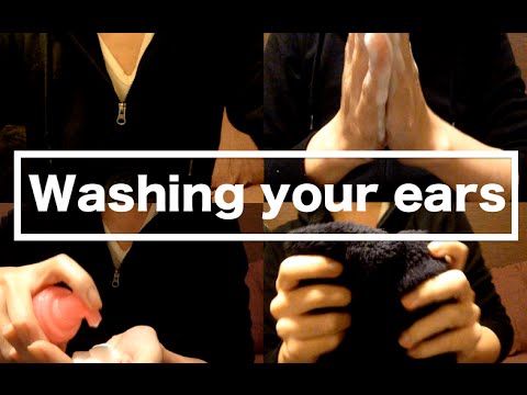 ✧J-ASMR✧耳をシャンプー/Binaural washing your ears sounds/귀 클렌징✧音フェチ✧