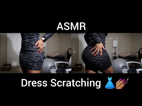 [ASMR] Glittery Dress Scratching 😊👗💅🏾