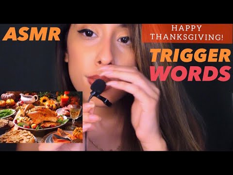 ASMR Your Favorite Thanksgiving Trigger Words & Whisper Ramble 🦃🍁 (2 BONUS WORDS)