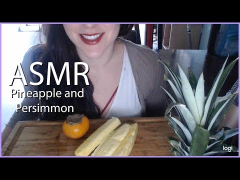 ASMR Delicious Pineapple and Persimmon