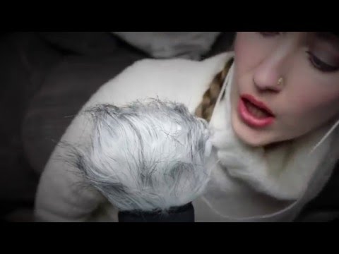 ASMR Fluffy Microphone Brushing, Unintelligible Whispers, Mouth & Kissing Sounds Assortment