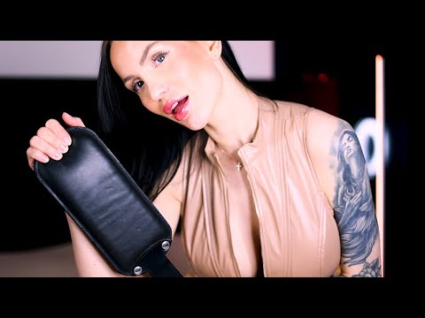 ASMR Intense relaxing leather sounds for strong Tingles/Leather Trigger Tapping Stroking Scratches
