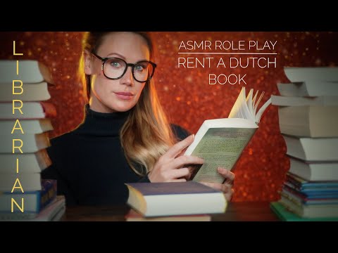 ASMR | DUTCH LIBRARIAN ROLE PLAY | Book Sounds | Tapping & Page flipping | Isabel imagination