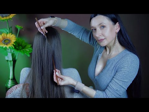 ASMR Relaxing Hair Play/ Brushing *Real Person