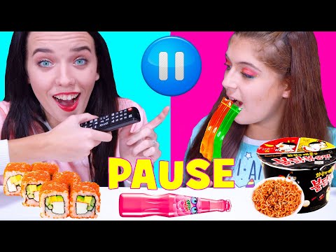 ASMR PAUSE CHALLENGE! EATING SOUNDS By LiLiBu
