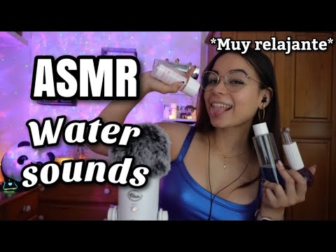 ASMR WATER SOUNDS💦 | ASMR sonidos con agua relajantes🫧 | ASMR sonidos líquidos en español - Pandasmr