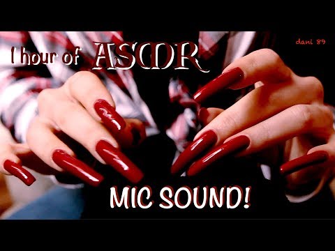 Binaural ASMR ❤️ intense MIC-scratching sound! ✶ Sooo TINGLY! With my long natural nails!