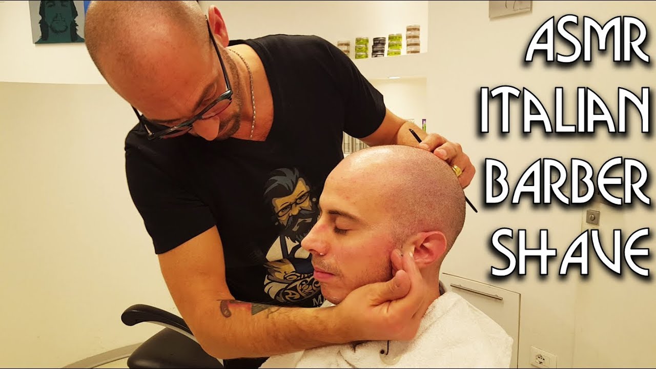 💈 Italian Barber - Face Razor Shave - ASMR no talking