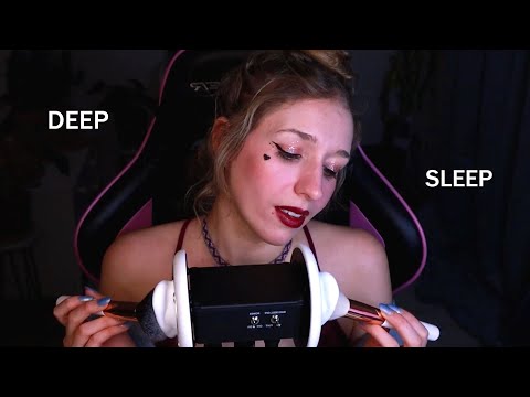 ASMR for DEEP SLEEP ❤️ Face Brushing, Whispering and Hand Movements