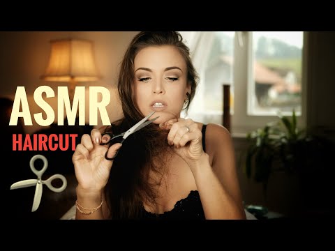 ASMR Gina Carla 💇🏽‍♀️ Haircut! Sensitive Scissors ✂️ Sounds!