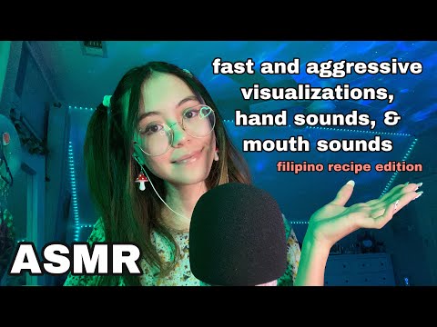 ASMR | Fast and Aggressive Visualizations, Hand Sounds, & Mouth Sounds (Recipes)