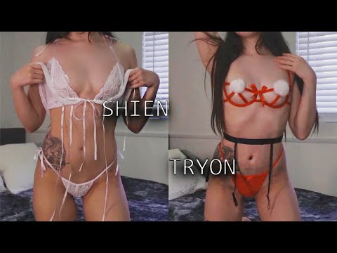 *NAUGHTY* Sheer & Sexy Shein Christmas Lingerie try on haul | 2021 |
