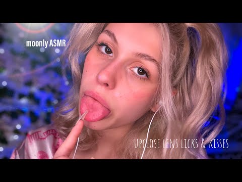 ASMR-lens licking & kisses💋💦(mouthsounds,wet,tingly…)