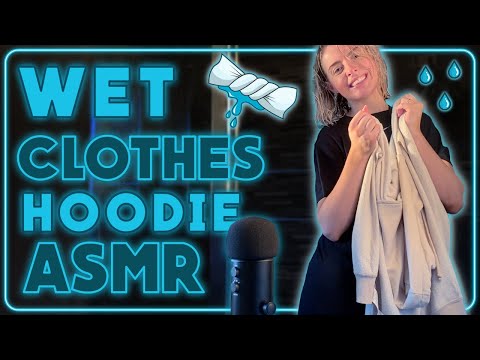 [ASMR] Wet clothes sounds | Hoodie | Sweater | Pullover  [Peaceful] 🚿