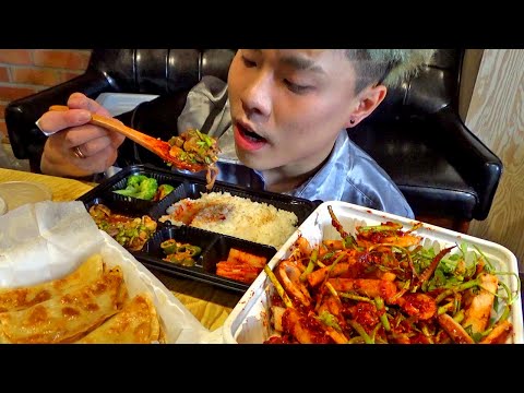 Delicious Spicy Squid Sashimi 🦑 Blood Clam Rice 🍱 Mukbang • ASMR Eating Sounds