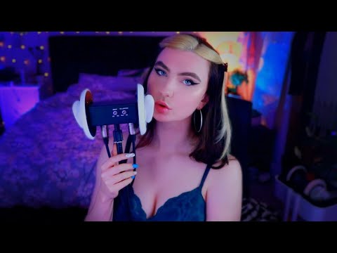 ASMR Kisses, Ear Blowing & Mouth Sounds - Sticky Sounds w/ Visuals for Full Body Relaxation