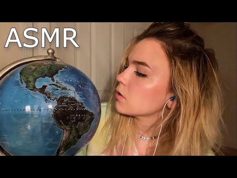 ASMR looking for you on a globe *soft spoken*