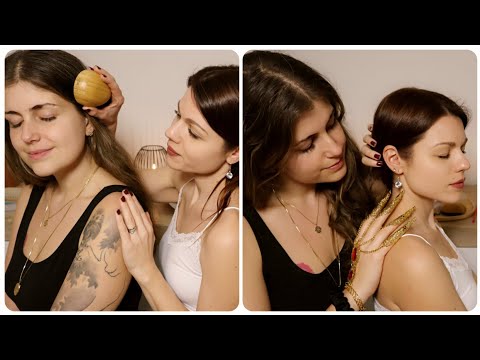 ASMR TINGLES for YOU, ME & HER II 🤯 Hair Play, Back Tracing & Head Massage [Real Person deutsch]