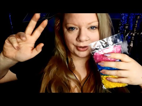ASMR Mouth sounds w. tapping, scratching, fabric sounds and crinkles (Whispers and soft speaking)