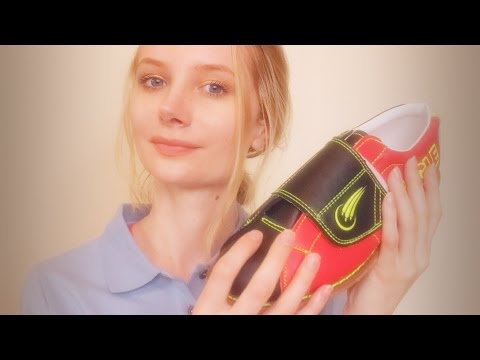 ASMR Fitting you for new Bowling Shoes! 🎳 Measuring tape, crinkly paper, writing, shoe, soft spoken